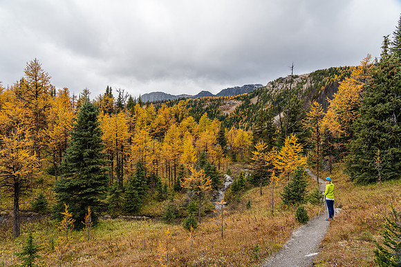 Hiking to Grizzly Lake.