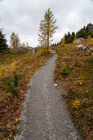 Hiking around Rock Isle Lake.