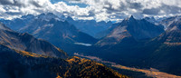 View over the Spray River to Craddock, QE, Back, King Albert, Queen Mary, Lockwood, Leman, Leval.