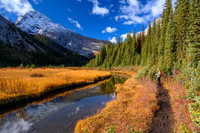 Hiking along Commonwealth Creek.