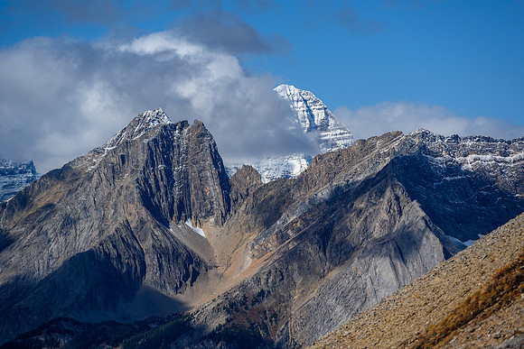 Mount Byng in front of Mount Assiniboine.