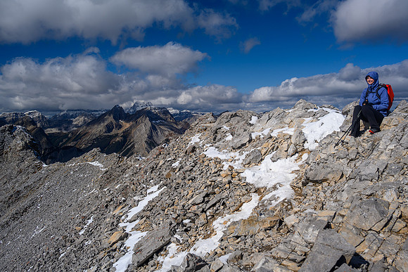 KC on the summit of Smutwood Peak.