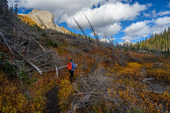 Hiking out along Commonwealth Creek.