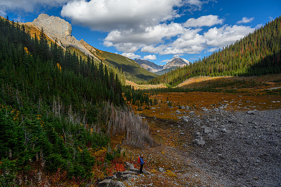 Hiking out along Commonwealth Creek.