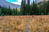 Hiking up Commonwealth Creek valley.