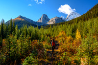Commonwealth Ridge (L), Commonwealth Peak and Mount Birdwood ahead.