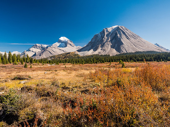 A gorgeous fall hiking day around the Red Deer Lakes.