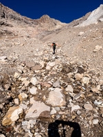 The gully narrowed and then widened again and the terrain was never as steep as it appeared.