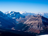 Looking over Merlin Lake towards Richardson and Merlin Ridge (C) with Mount Victoria at distant center.
