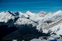 Looking over Upper Kananaskis Lake towards Warspite, Nomad, Invincible and Indefatigable.