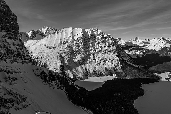 An outlier of Mount Lyautey rises steeply above Hidden Lake - the access to the Aster Lake region goes past this lake.