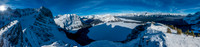Sarrail, Hidden Lake, Nomad, Invincible, Indefatigable, the Opal Range and the Turret at far right with Fox rising beyond.