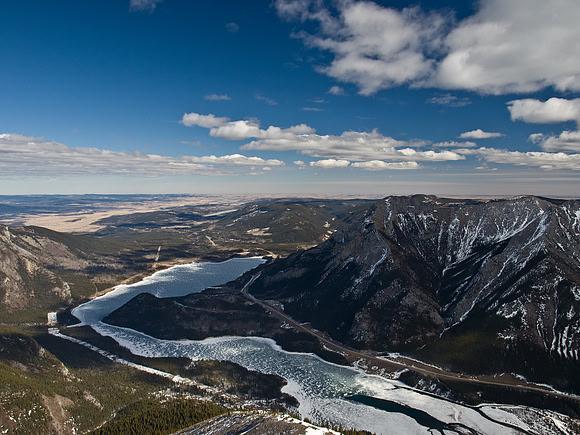 Unique view of Barrier Lake and Mount Baldy. Mary Barclay's is higher than Mount Baldy by about 60 meters I think.