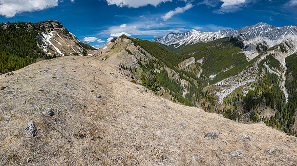 Looking back at the 2nd ridge from the first.