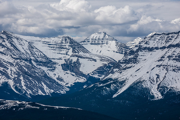 Mount Baril and Cornwell with Courcelette just peaking up at right of center.