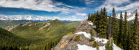 This is looking awesome! A short scramble along the third ridge awaits with excellent views to the Continental Divide at left.