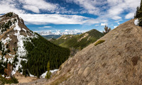 The views start improving dramatically from the second ridge. The High Rock Range is visible at center with Cat Creek hills in the foreground.