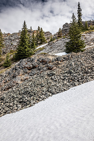 On ascent we took this steeper line up the third ridge. On return we managed to find a better route a bit further south than this.