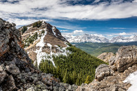 Views from the third ridge looking past Junction Hill towards Mount MacLaren and Strachan.