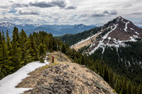 Descending the fun, third ridge.