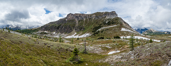 Citadel Peak from the lower slopes of Fatigue Mountain.