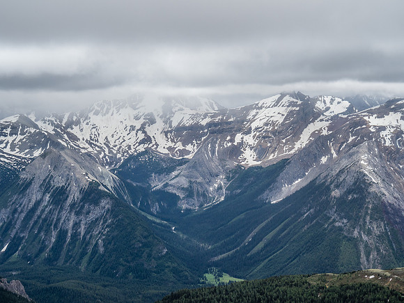 Looking over Citadel pass and Policeman's Meadows to Nestor Peak.