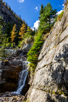 The headwall up to Lake Agnes.