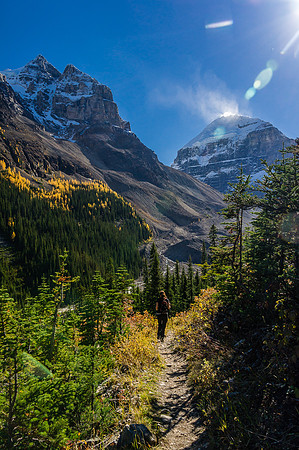 Descending to Lake Louise.