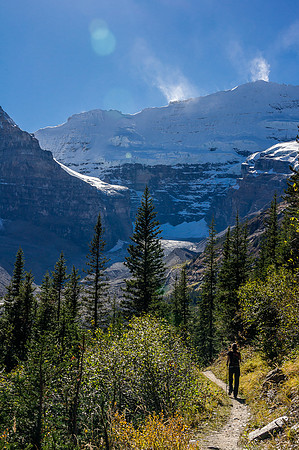 Descending to Lake Louise.