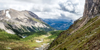 Looking past the eastern cliffs of Citadel towards Golden Mountain (L) and an outlier of Nub Peak at distant right.