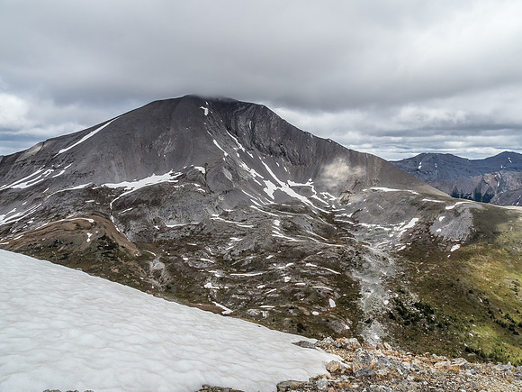 Fatigue Mountain refuses to shed its summit clouds!