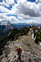 Very brief exposure near the summit.