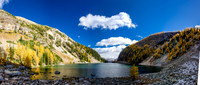 Lake Agnes from the back side (tea house is across from here). Beehive on the right, Piran on the left.