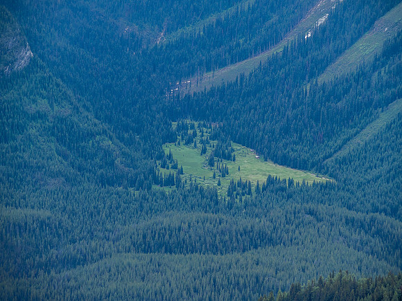 Paradise awaits at the Policeman's Meadows hunters cabin which is free to stay at if you bother with the long approach to the middle of nowhere.