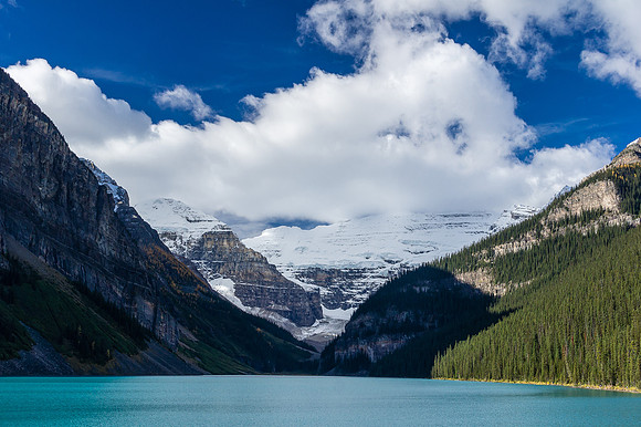 Mount Victoria over Lake Louise.