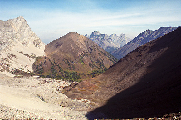 Pocaterra Ridge from the Grizzly Ridge Col.