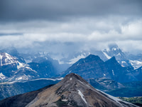 Summit views towards Pharaoh Peaks.
