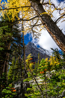 Hiking around Lake Agnes.