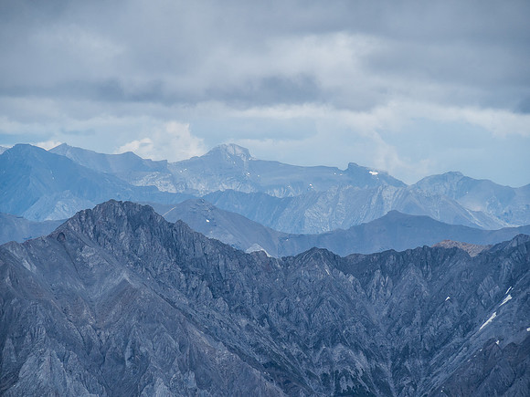 Views all the way to Townsend and Mythic Tower with Cougar Peak at right distance.