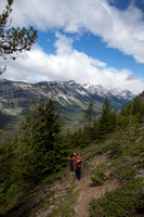 Ascending the easy lower trail.