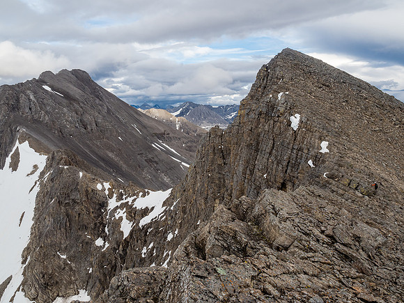 Finally we trudge up to the highest point on Golden Mountain. Nasswald at left here.