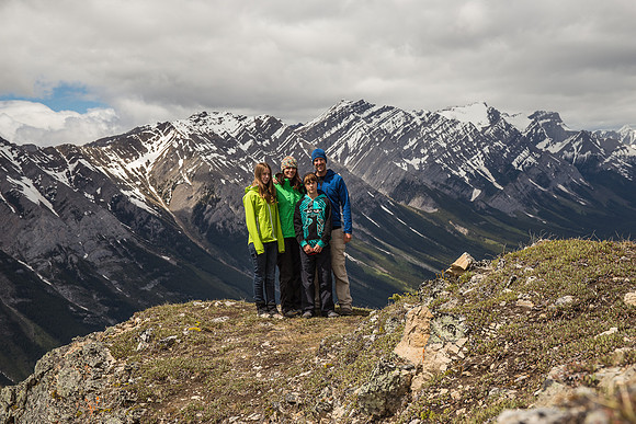 The Dewit clan on the false summit of King Creek Ridge.