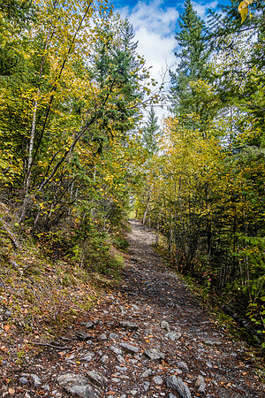 A pleasant trail leads up to the Whitehorn campground and the Valley of a Thousand Falls.