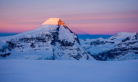 Mount Columbia casts an early morning shadow.