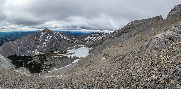 Finally nearing the summit ridge - summit at upper right. Holy Cross at left.