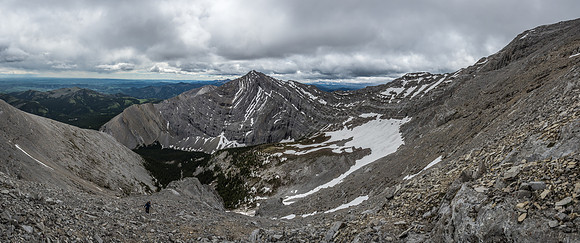 Clouds are thickening - just as forecast - around noon as we grind our way upwards.