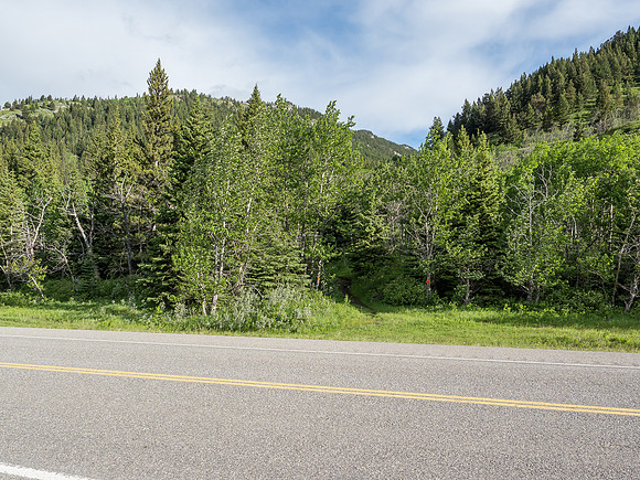The trailhead for Grass Pass across hwy 541 from where we parked.