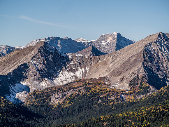 Mount Abruzzi pokes over the Odlum Col.