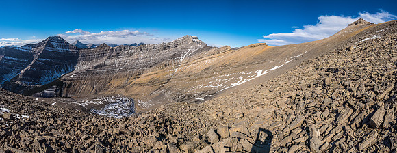 Gaining height on the summit (R) finally! Poltergeist at left with Astral at center.