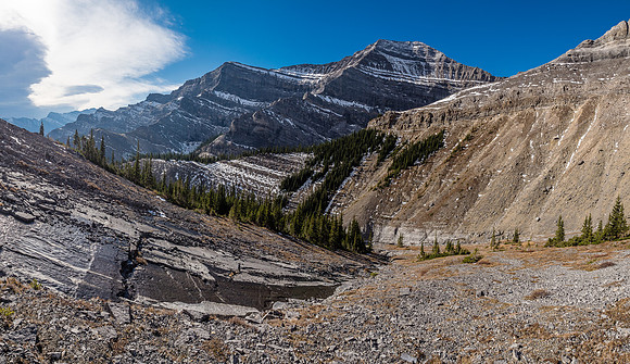 Looking back at Poltergeist Peak.